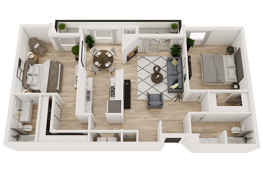 Floor Plan - 2X2 A