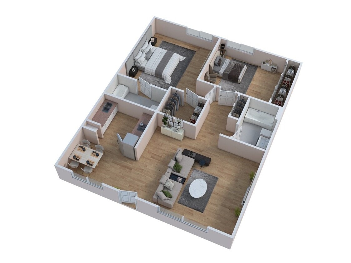 Floor Plan - 2 Bed 2 Bath