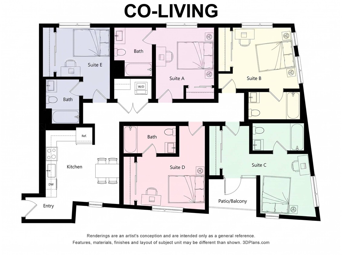 Floor Plan - 5D1 Co-Living