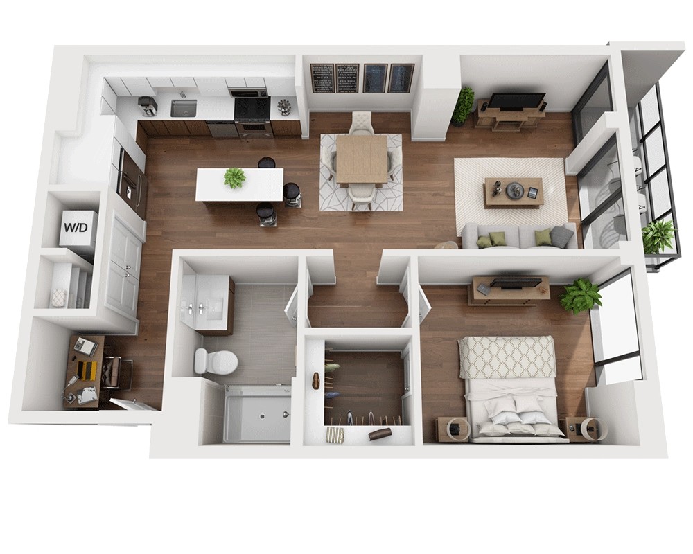 Floor Plan - One Bedroom A1D