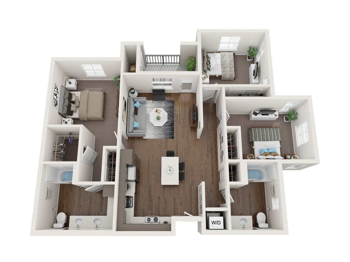 Floor Plan - 3 Bedroom 2 Bathroom
