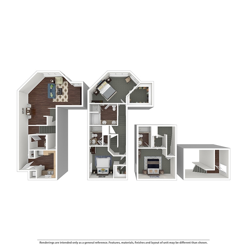 Floor Plan - Marina View Three Bedroom Penthouse