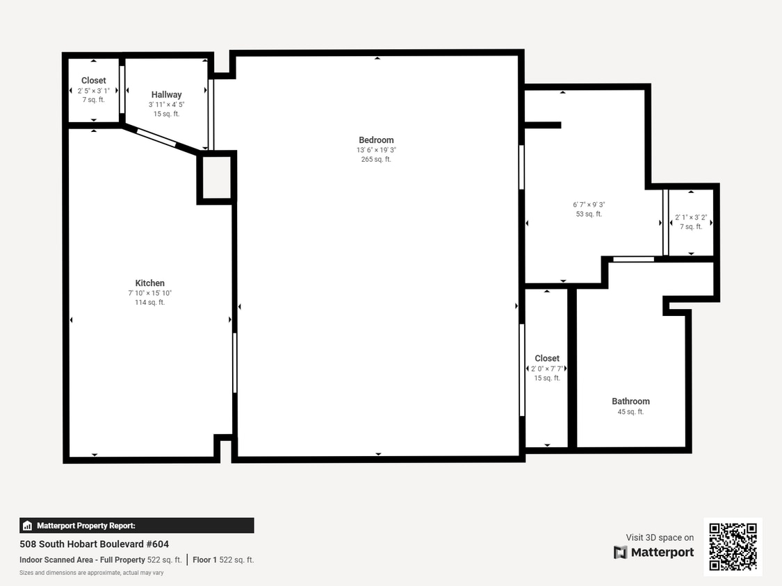 Floor Plan - One Bed One Bath