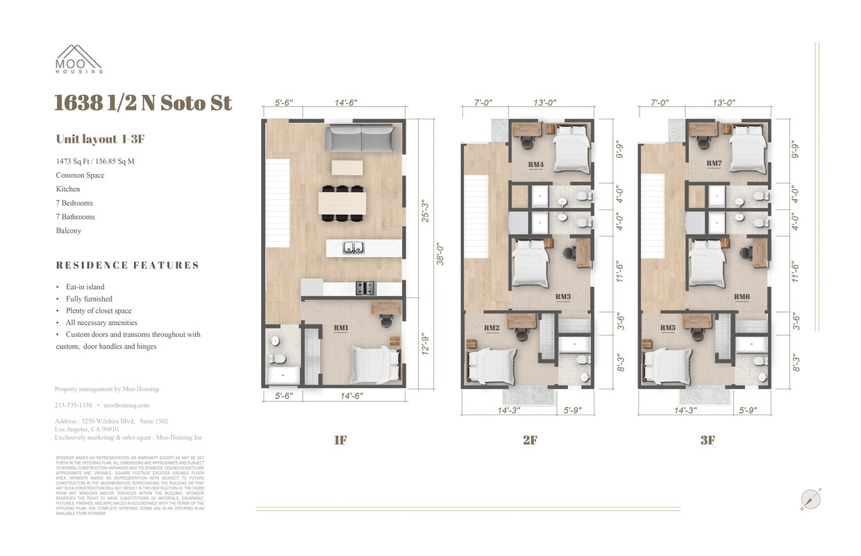 Floor Plan - Private Room at 1638 1/2 N Soto St (7B7B)