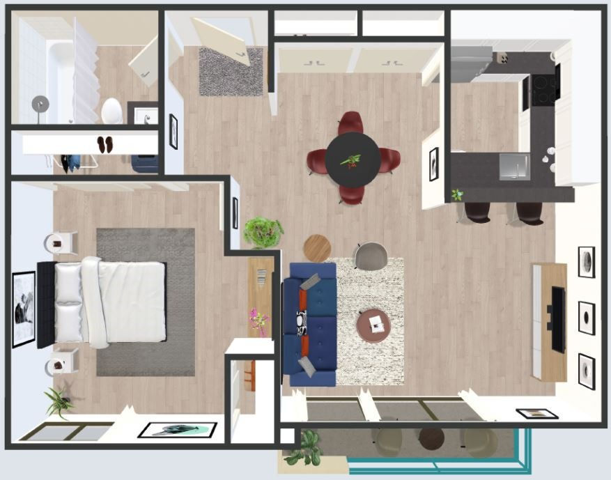 Floor Plan - One-Bedroom