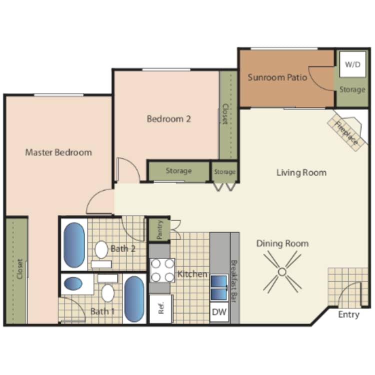 2x2x975_148287.png - 2 Bedroom 2 Baths 22A