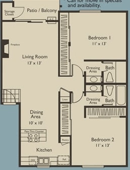 2BR/2BA - St. Moritz- 2 Bedroom