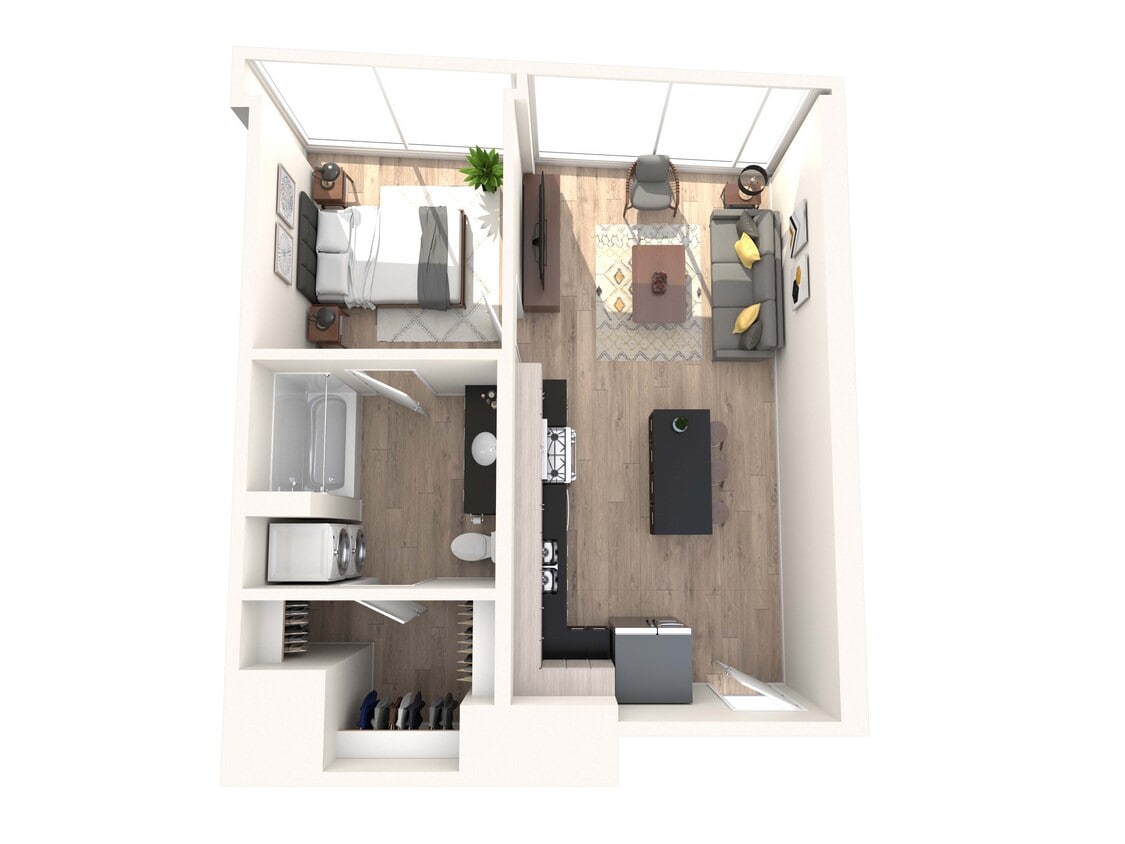 Floor Plan - One Bedroom Penthouse
