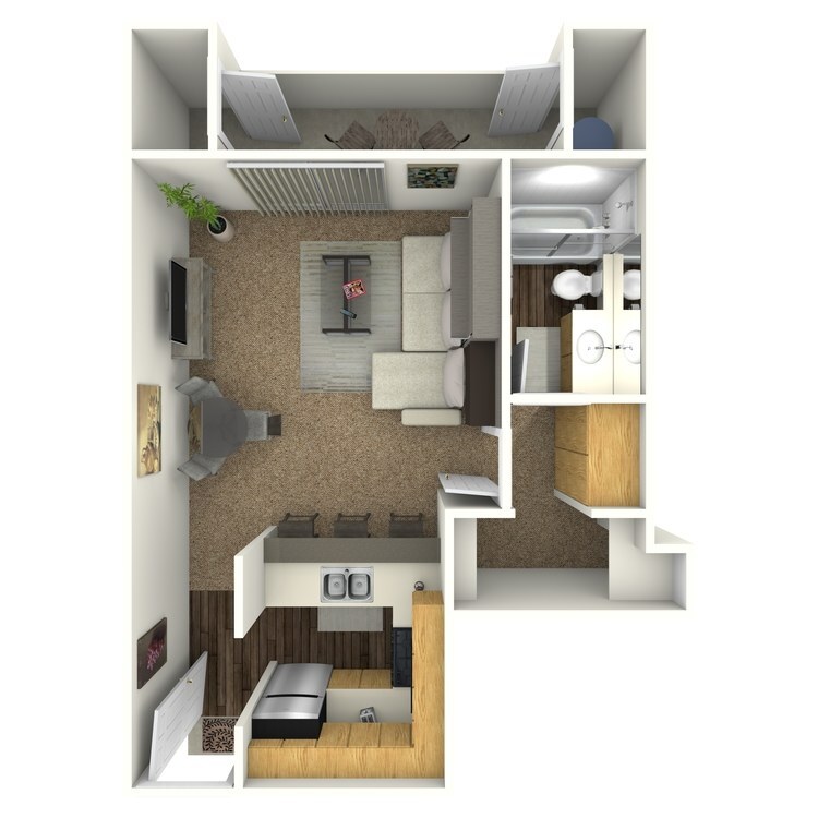 Floor Plan - Studio with Loft D1