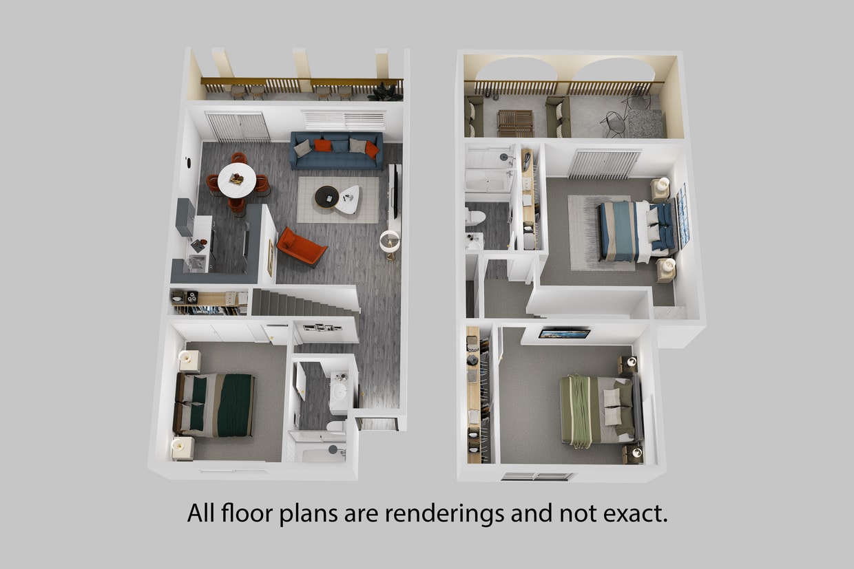 Floor Plan - Three Bedroom + Two Bath