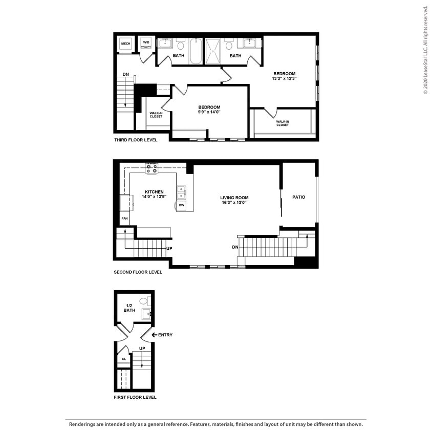 Floor Plan - Plan B2 - Townhome