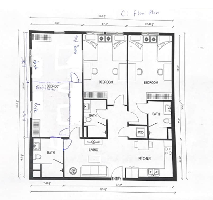 Floor Plan - Orion 1421 Adams Floor Plan C1 (203, 207, 209, ...