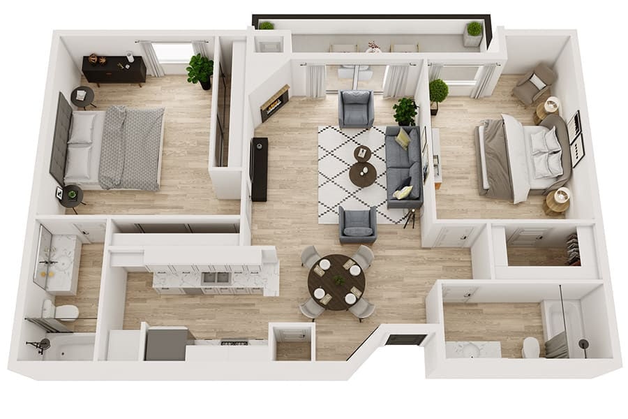 Floor Plan - 2 Bedroom C