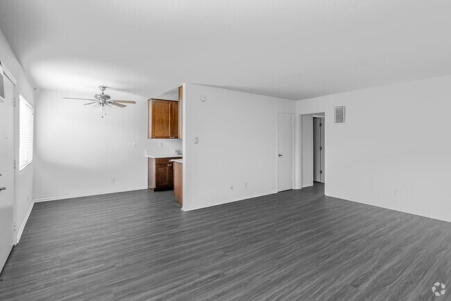 2BR, 1.5BA - 940SF - Living Room, Dining Room - The Bungalows