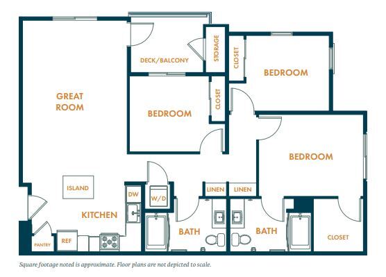 C1a: 3bed 2bath - C1A