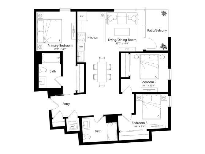 Floor Plan - 1650-Lincoln_3A