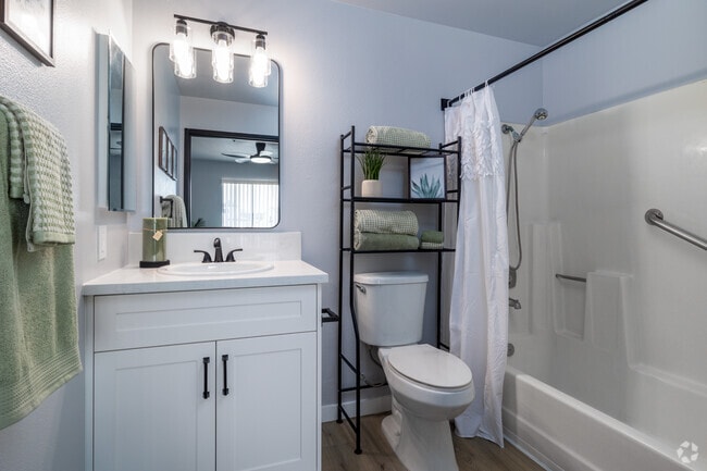 Seagrass - Remodeled Bathroom - Salt & Vine Oceanside Apartments
