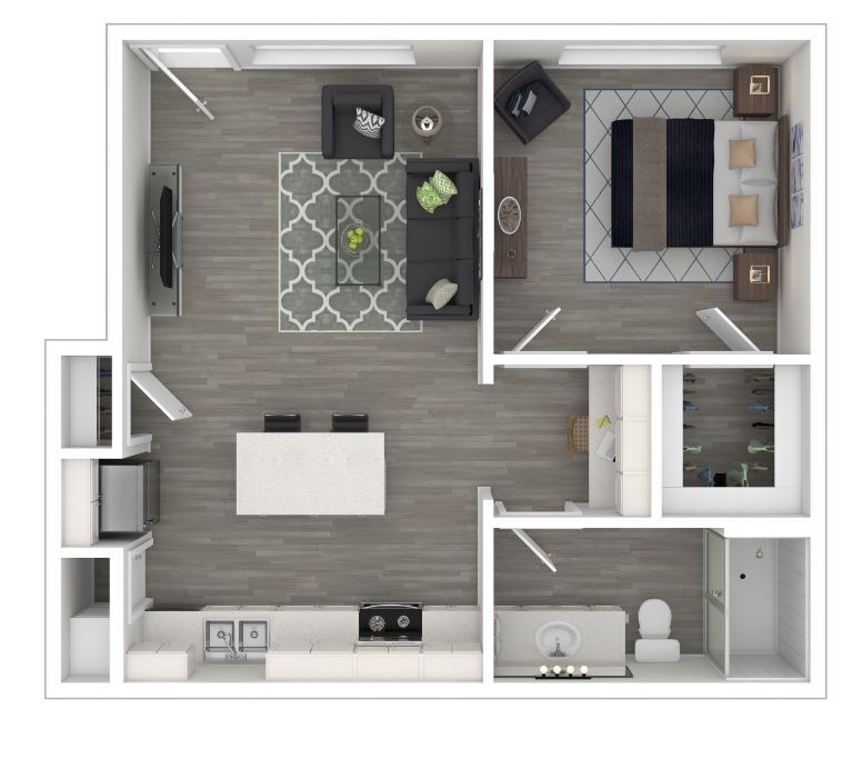 Floor Plan - 1 Bedroom