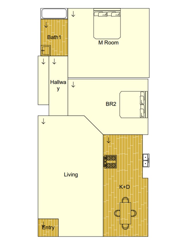 Floor Plan - 2x1