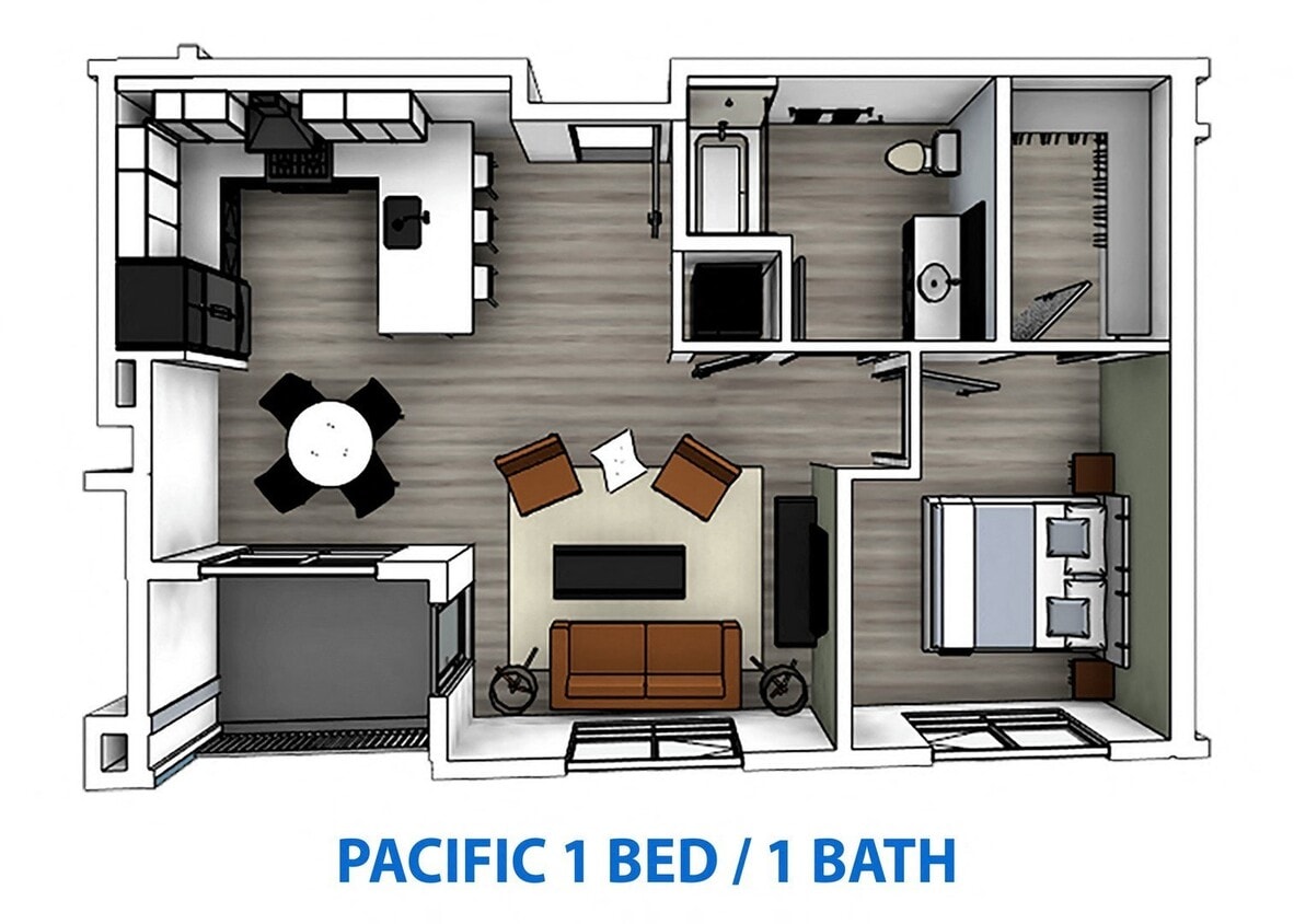 Floor Plan - 1 Bedroom