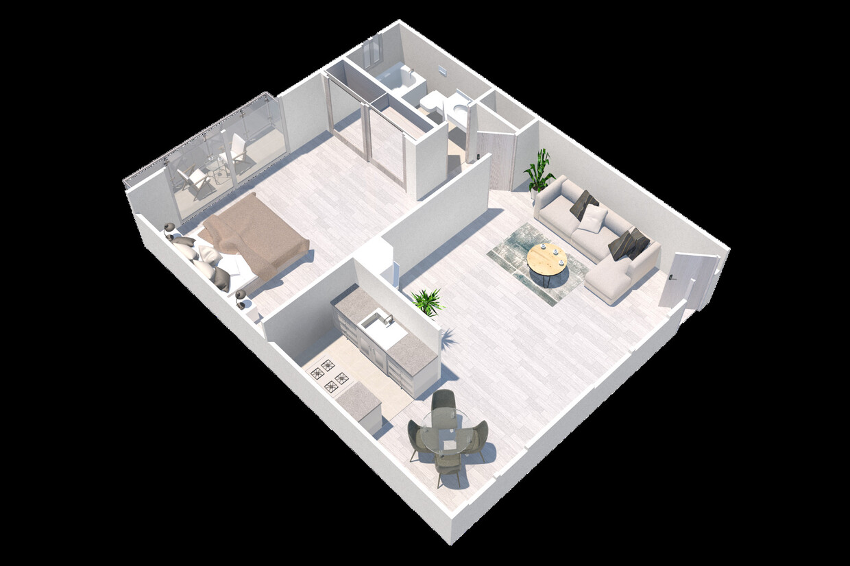 Floor Plan - One Bedroom