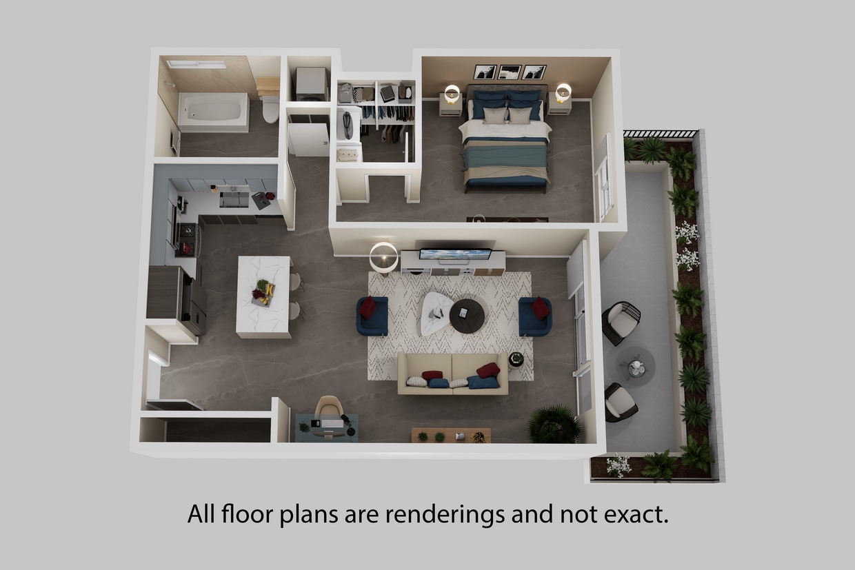 Floor Plan - 1 Bedroom + 1 Bath