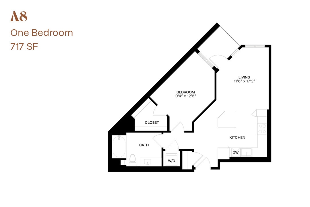 Floor Plan - One Bedroom A8