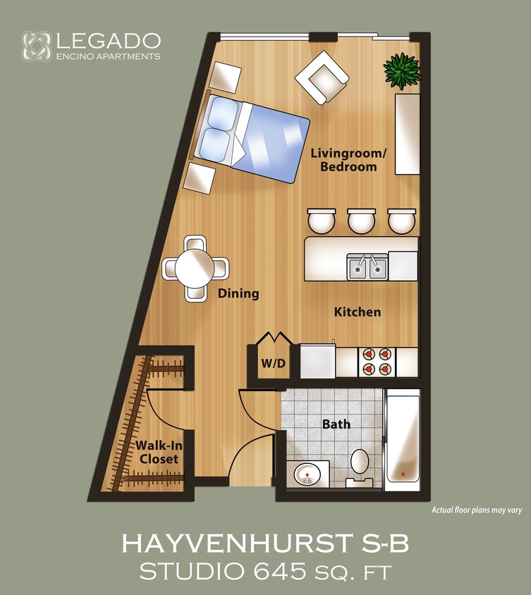 Floor Plan - Studio 1 Bathroom