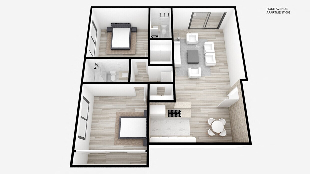 Floor Plan - Two Bed ~ Two Bath
