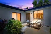 courtyard now w/stringlights - 74 Avenida Las Palmas Condo