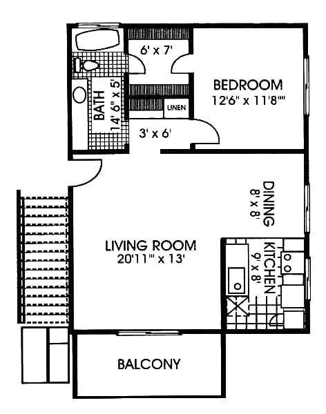 775sf 1bd 1ba upstairs - R  CDV 1JL