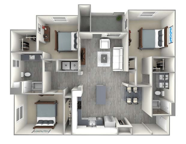 Floor Plan - 3 Bed 2 Bath C2