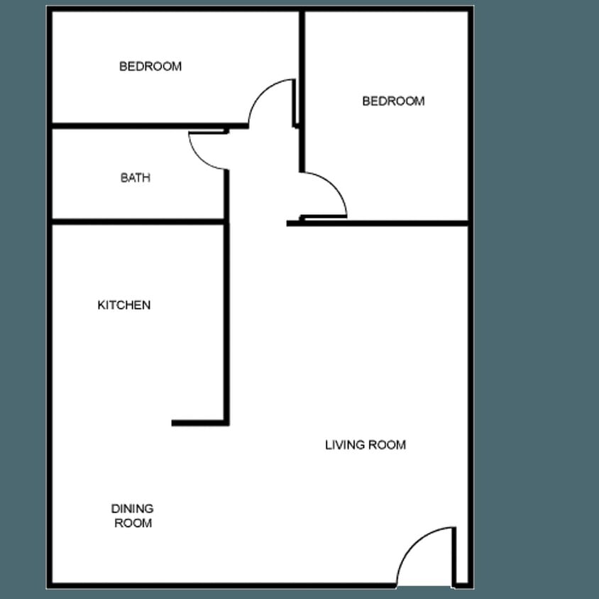 Floor Plan - 2/1 Up