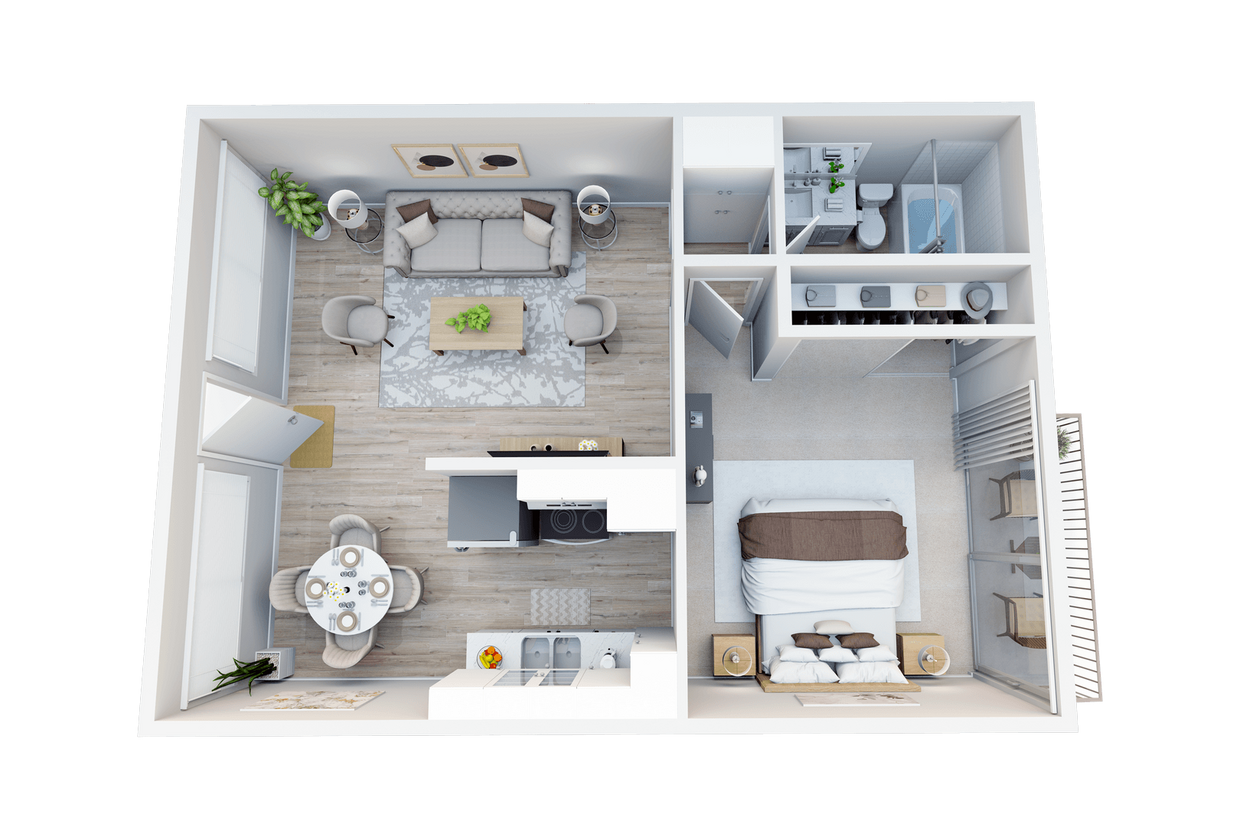 Floor Plan - One Bed One Bath