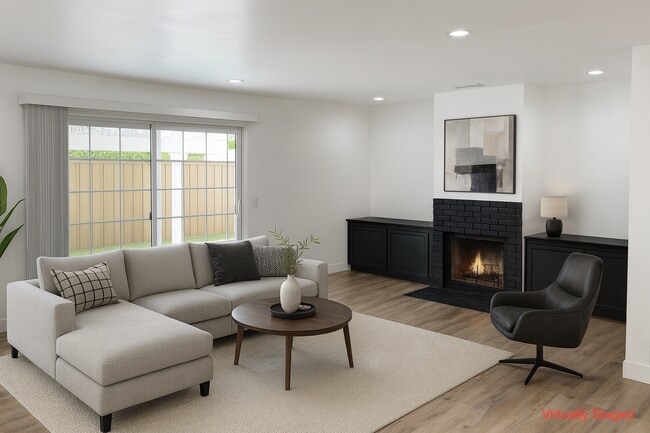 Living Room Virtually Staged - 6221 Glide Ave