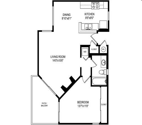 1BR/1BA - A2