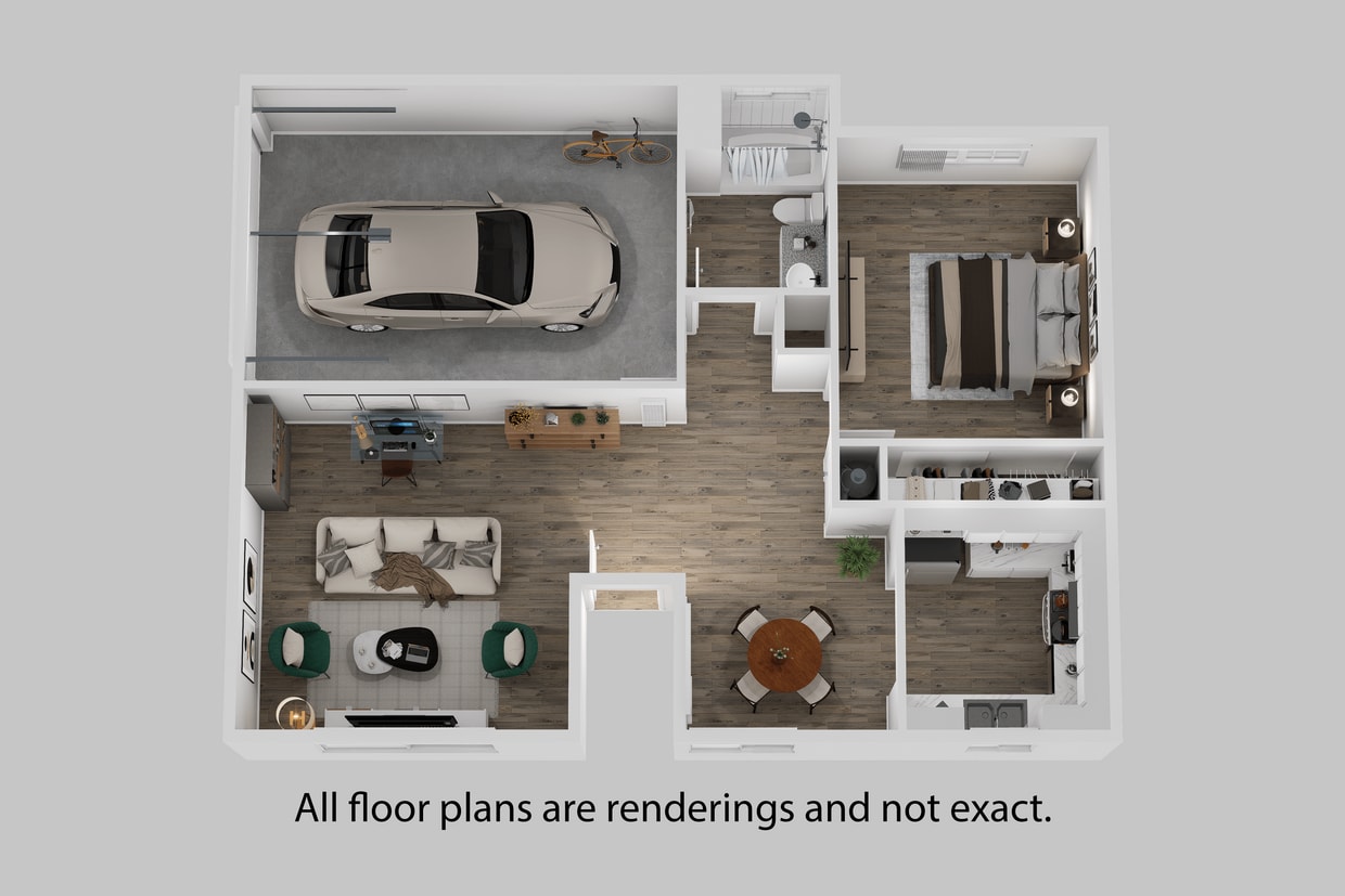 Floor Plan - One Bedroom + One Bath
