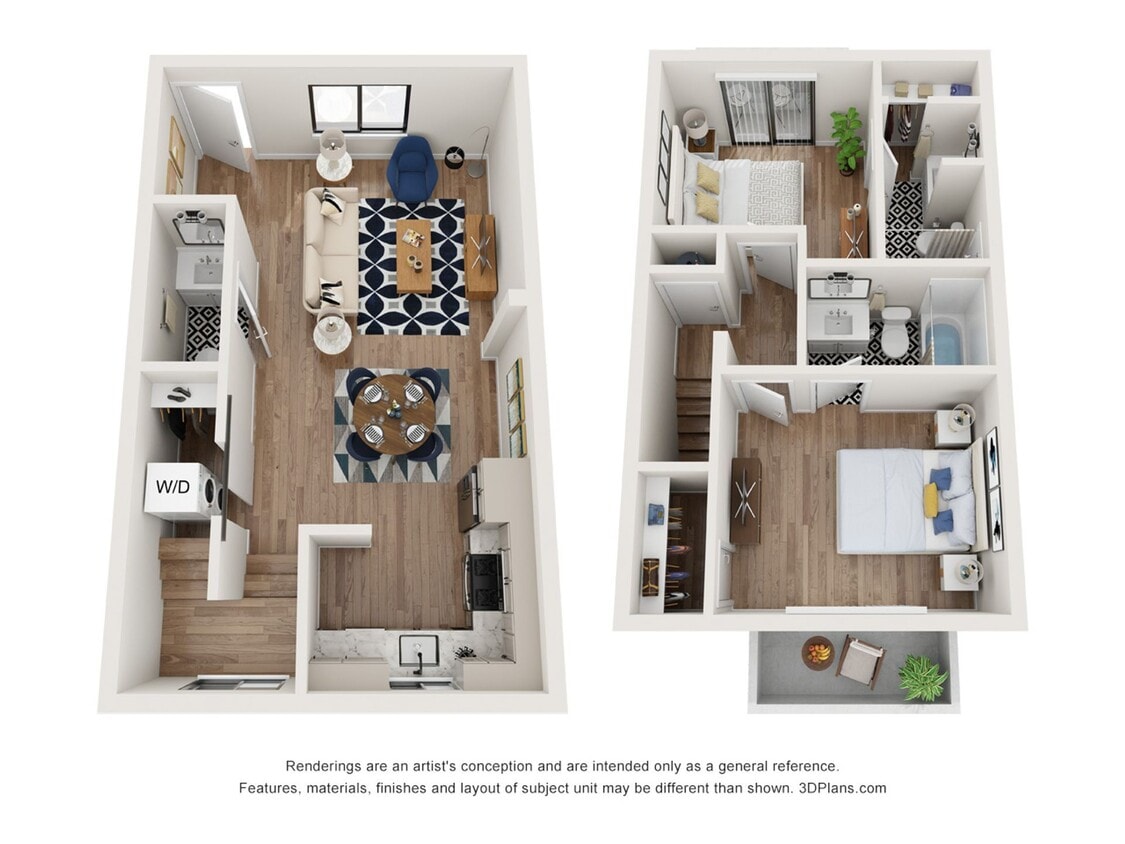 Floor Plan - POPPY 2 BD TOWNHOUSE HYBRID