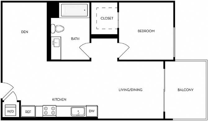 Floor Plan - A6 with Den