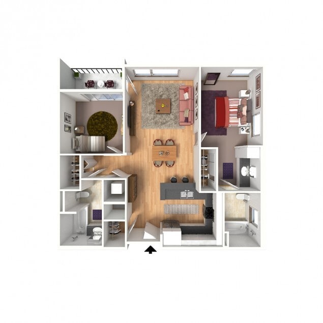 Onyx Glendale - 2A - 2 Beds - 2 Baths - 960 Sq. ft. - 2A
