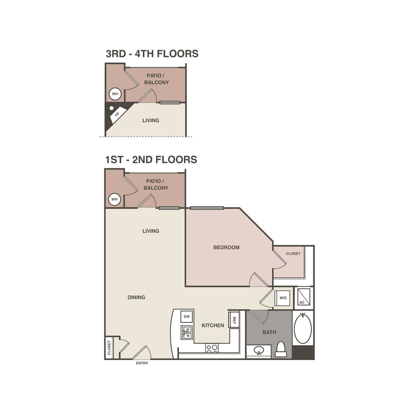 Floor Plan - 1 Bedrm 1 Bath 705