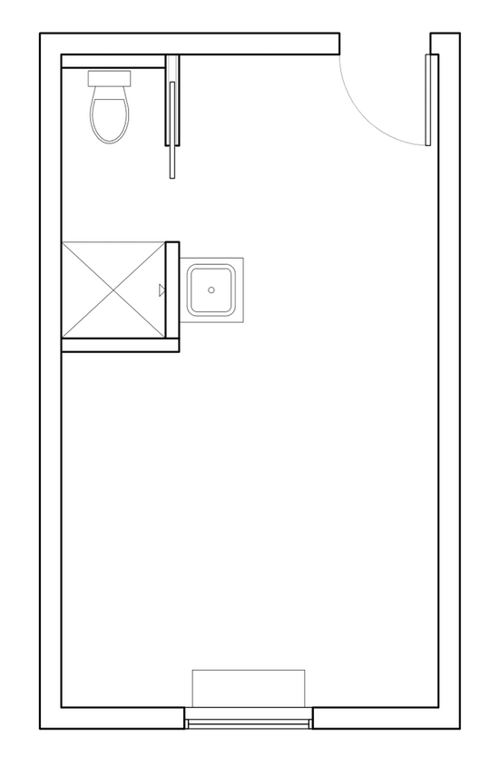 Floor Plan - 102-C 211 sqft