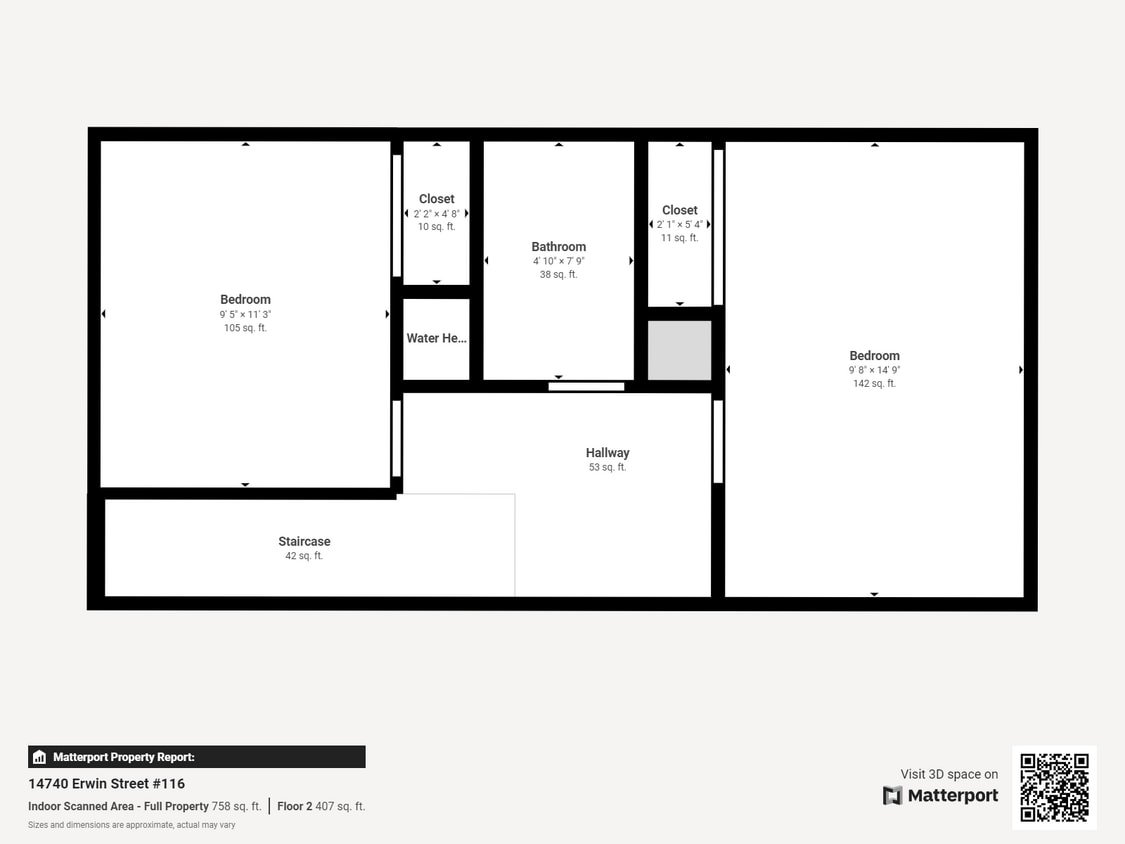 Floor Plan - 2 Bed 1.5 Bath