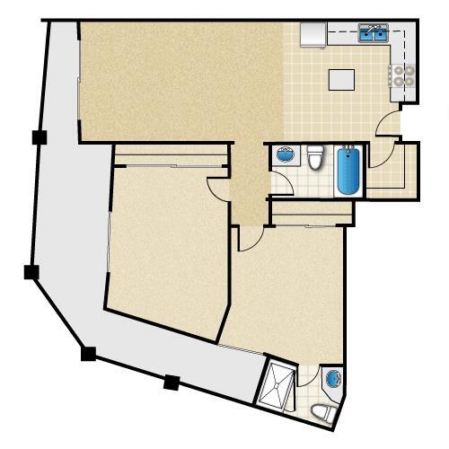 Floor Plan - 2BR 2BA - FLOOR PLAN A - 972 HILGARD