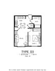 Photo - Apartment Unit Type: D3 | 1 Bed | 1 Bath Unit 114