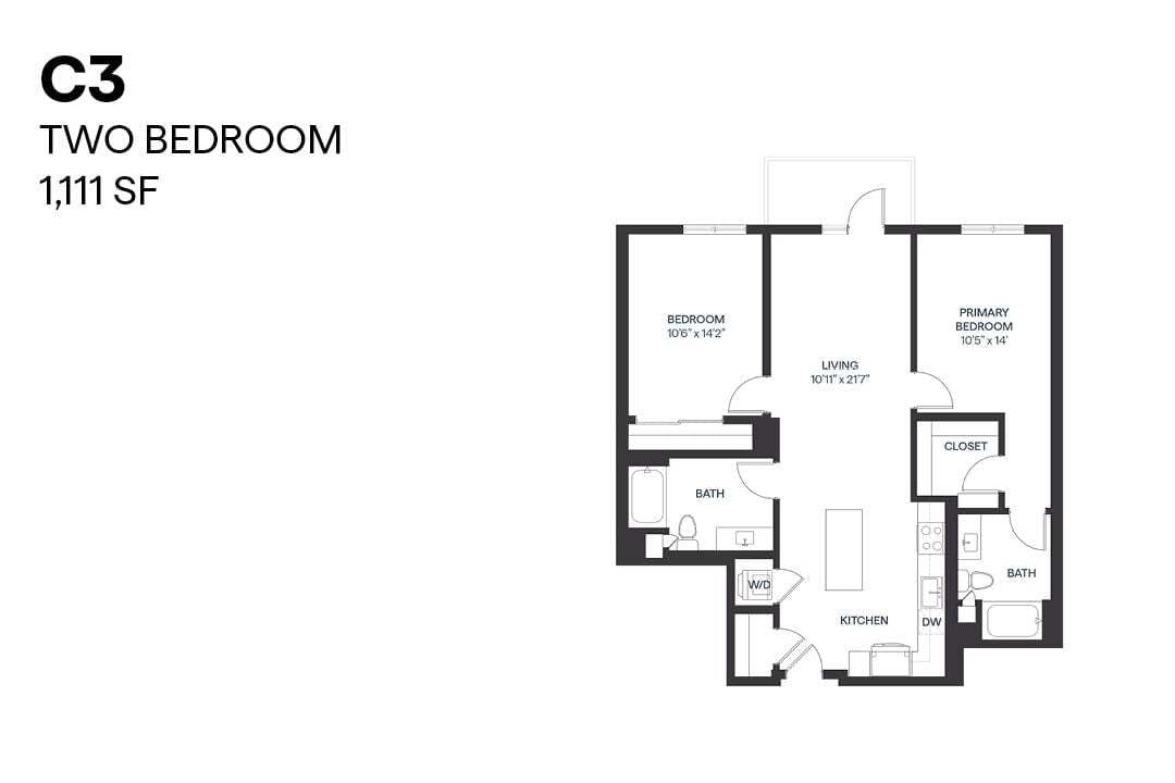 Floor Plan - Two Bedroom C3