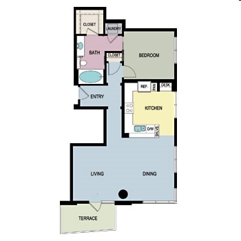 1BR/1BA - A1M