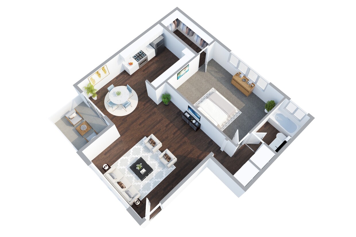 Floor Plan -  Pico 1-Bedroom