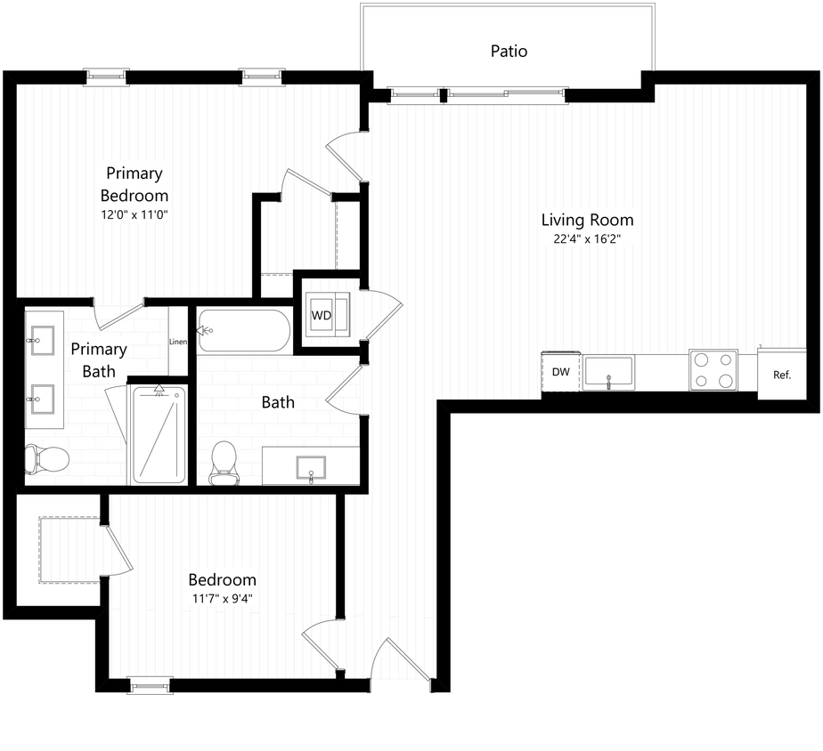 Floor Plan - D - 2x2
