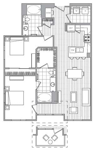 Floor Plan - K2 2x2
